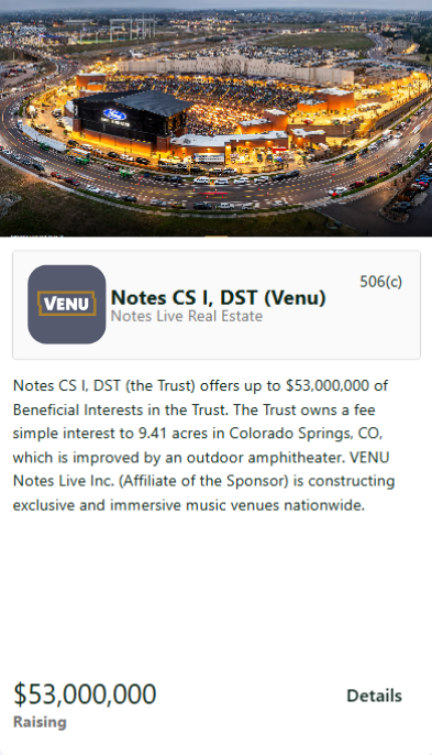 Notes CS I, DST (Venue)